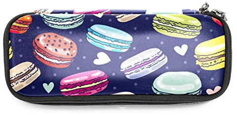 Buntes Herz-Kuchen-Muster Federmäppchen Stift Federmäppchen Schreibwaren-Taschenhalter, 7.5x3x1.5in