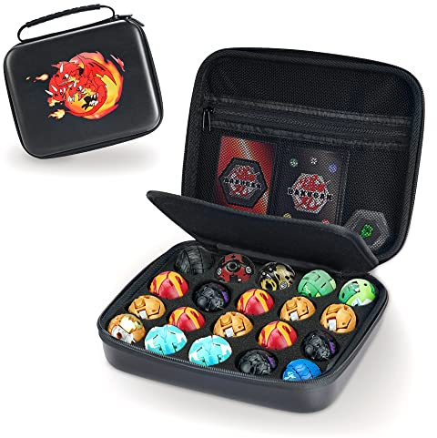 Yosuny Aufbewahrungstasche für Bakugan Spielzeuge, Hartschalen Transportkoffer mit Fächern