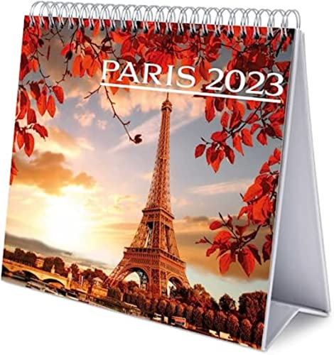 Grupo Erik Tischkalender 2023 - Paris Kalender 2023 Tischkalender - Tischkalender 2023 Quer Format - Tischkalender 2023 zum Aufstellen - FSC zertifiziert - Offizielle Lizenz