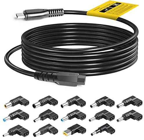 TAIFU Smart USB C Ladekabel Typ C PD auf Universal Netzteil 12V 15V 16V 18,5V 19V 19,5V 20V Ladegerät Konvertierungskabel für HP Dell Toshiba Lenovo Acer Asus Sony MSI Samsung LG Laptop