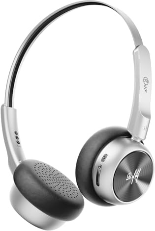 iKF R1 Retro Bluetooth Kabellose Kopfhörer, 60H Spielzeit, Bequemer Sitz | 38ms Geringe Latenz, Multipoint-Verbindung, Integriertes Mikrofon, Anpassung über App, Vintage Design 80/90er, Schwarz