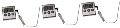 MAGICLULU Grillthermometer 3St Fleischthermometer Küchenthermometer mit Sonde Raucherthermometer Grill Elektronensonde Fleisch Temperaturanzeige