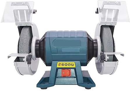 Mini lijadora de banda lijadora eléctrica pulidora Amoladora eléctrica de doble rueda, amoladora de banco Vertical, amoladora de mesa, afilador de Metal Fácil de usar