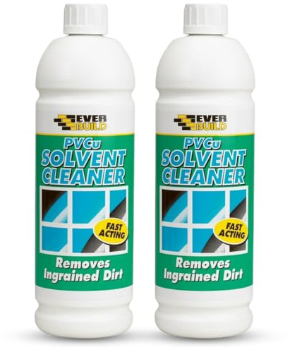 2x BUILDWARE PVCU PVC PLASTIC SOLVENT CLEANER 1 LITRE PVCS1