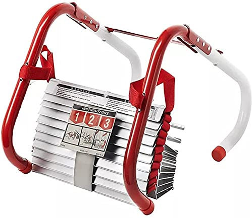 KJZQXYX Feuerleiter, Strickleiter, Rettungsleiter für Notfälle, Fluchtleiter, Strickleiter, Rettungsstrickleiter, Sicherheitsleiter, Notausgangsleitern (10m (393.70 Zoll))