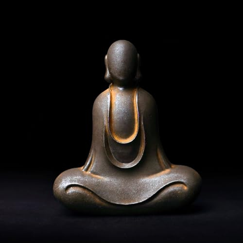 Daisylily Estatua de Buda sin Rostro, Figura de Buda de Hierro Fundido sólido, decoración Zen para Interiores y Exteriores, para meditación Espiritual