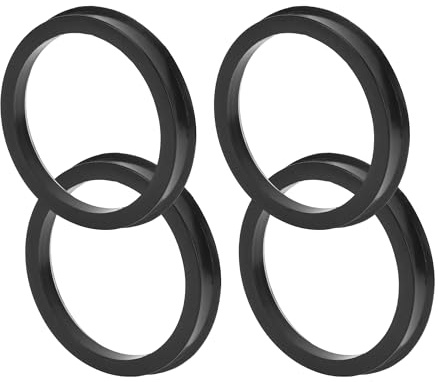 TUCKBOLD Zentrierringe für Auto-Radnaben, langlebige Räder, Mittelwelle, stoßdämpfende Hubrings schwarz, 4 Stück, Außendurchmesser 78,1 mm auf ID 66,6 mm, Polycarbonat