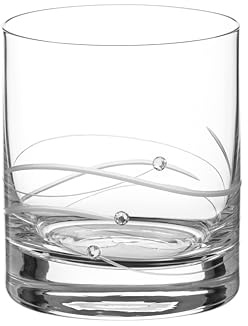 DIAMANTE Just for You Verre à whisky en forme de spirale avec cristaux Swarovski et boîte cadeau