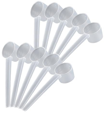 Lot de 20 petites cuillères à mesurer de poudre de 5 g - Cuillères à mesurer pour poudre de protéines, épices, céréales, produits secs, cuillères à mesurer pour café