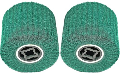 JONAS C 2 Pcs 240 Grit Abrasive Drawing Wheel Burnishing Wheel, Finishing Drum, 4.7 x 4 Surface Conditioning Tool Drum for Metal