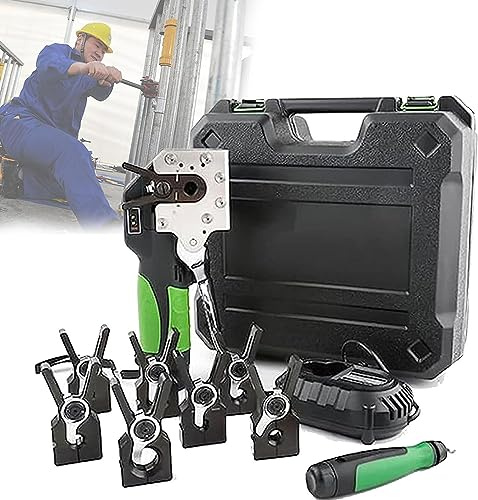 Brake Pipe Flaring Tool Set Electric Tube Expander Kit, Kit,Copper Eccentric Single Flare with Cutter,Deburring for Copper Aluminum Power Copper