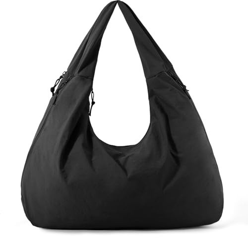 OPLERT Borsa tote morbida da donna Borsa hobo grande in nylon per uso quotidiano, viaggi e palestra
