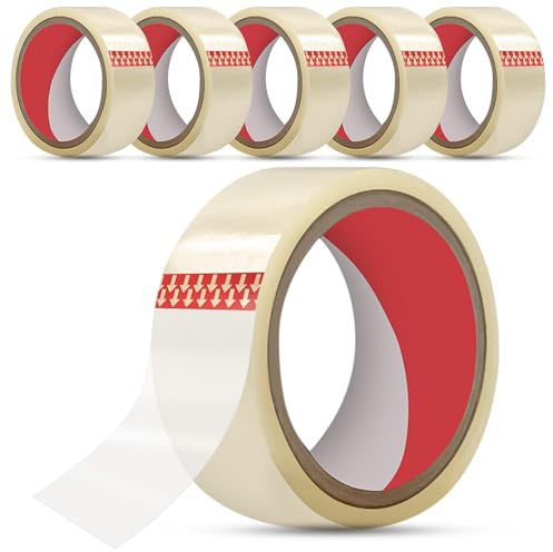 Leyrens Ruban Adhésif pour Emballage, 6 rouleaux de ruban adhésif transparent 48 mm x 66 m, Bande Adhésive Sécurisée Résistante, pour Sceller les Paquets, Adapté aux Livraisons et aux Déménagements