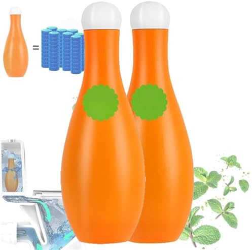 Nettoyant WC Gel Détartrant Décapant Surpuissant,Détartrant WC,Nettoyage Automatique Nettoyant Toilettes,Nettoyants Ménagers,Prévient Efficacement Les Taches De Tartre et De Rouille 320g (2)