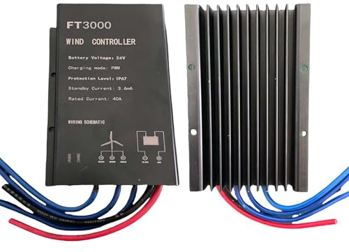 AISINILALAO 24v,Controlador de Carga MPPT del Sistema híbrido eólico Solar de 12000W, para Todos los aerogeneradores del Sistema eólico doméstico 12V 24V 48V, regulación automática para