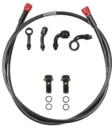 Fiakaon Kupplungshebel Motorrad Universal M10 Motorrad Stahl Hydraulische Bremse Kupplung Linie Schlauch Rohr Fit Für Dirt Bike ATV Moped Roller Cub Bremshebel Kupplungs(150cm)