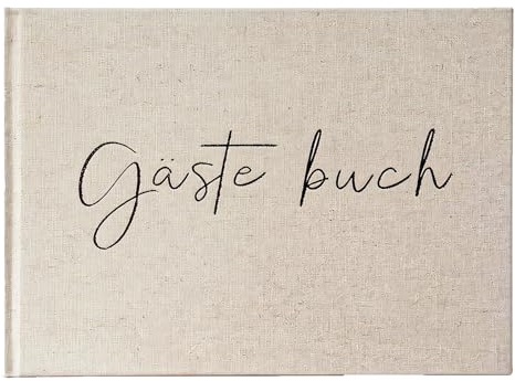 DEQIANDUO Gästebuch Hochzeit Geburtstag Blanko Beige mit Edles Hardcover | 23x17cm 144 Seiten Hochzeitsgästebuch, Premium Dickem Papier Gästebuch für Geburtstag Jubiläen Babyparty Taufe