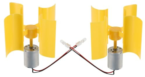 TOYANDONA Generadores Portátiles para Exteriores Verticales de Viento en Miniatura, Motor de Plástico y Cobre, 2 Piezas para Aprendizaje Científico y Uso al Aire Libre