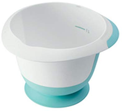 keeeper Rührschüssel mit Saugnapf und Anti-Rutsch-Oberfläche, Kunststoff, 3,5 l, Mariella, Mintgrün/Weiß