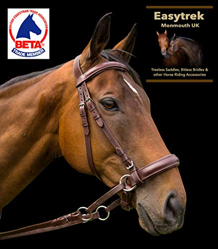 Easytrek Leather Bitless Bridles, Black or Brown (Cob (Medium), Brown)