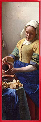 1art1 Johannes Vermeer Póster Impresión Artística con Marco (Plástico) - La Lechera, 1658-1660 (91 x 30cm)