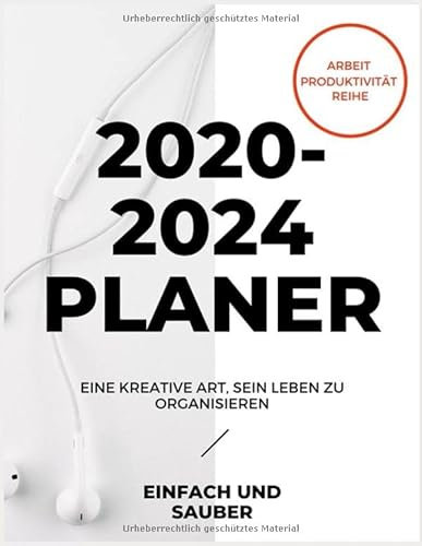 2020-2024 Fünfjahresplaner: Tagesplaner Fünf Jahre, Agenda Schedule Organizer Logbuch und Journal Personal, 60-Monats-Kalender, 5-Jahres-Termin v2