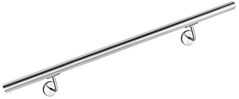 UISEBRT Pasamanos de 120 cm, acero inoxidable, pasamanos de pared, para interior y exterior, escaleras, balcón (120 cm)