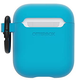 OtterBox Soft Touch Kopfhörer Hülle für AirPods (1. Gen 2016/2. Gen 2019), stoßfeste, sturzsichere, ultraflache, Kratz- und Abriebfeste Schutzhülle für Apple AirPods, inklusive Karabiner, Blau