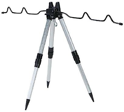 Youyijia Fishing Rods Tripod Stand Adjustable Folding Fishing Rod Holder Aluminum Alloy Telescopic Fishing Rod Support for Sea Beach Shore Pier Outdoor Travel