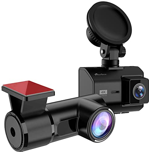 NavGear 4K-UHD-Dashcam mit 2K-Heckkamera, GPS, WDR, WLAN & App, Sony-Sensor