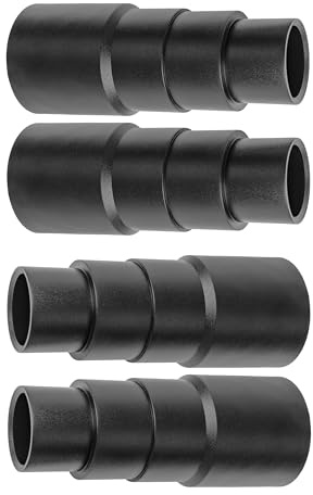 Universell dammsugaradapter, 4 delar, svart, kompatibel med Bosch, Makita, Kärcher m.fl., 4-stegs med Ø 41-26 mm utvändigt, Ø 35-22 mm invändigt, adapter för reduceringsslang, dammsugaradapter