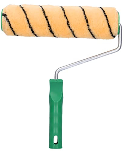 ToolSpace Farbroller ORANGE für Wandfarbe Profi 25cm, Farbwalze, Malerrolle für Wandfarbe, Fassadenfarbe, Malerwalze, Kurzflor, Malerbedarf mit Griff aus Kunststoff, Fassadenroller, Malerset