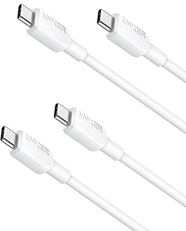 Anker USB auf C Kabel, 310 USB C auf USB C Kabel (0,9m*2), (60W/3A) USB C Schnellladekabel für iPhone 15/15Pro, Samsung Galaxy S23, iPad Pro 2021, iPad Mini 6, iPad Air 4, MacBook Pro 2020 (USB 2.0)