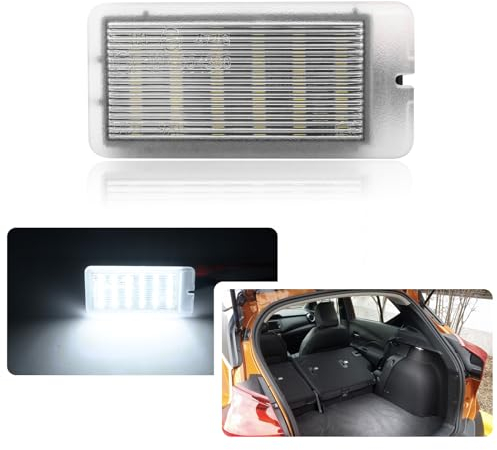 njssjd 1 x LED-Kofferraum-Lampe für 2012–2022 Dacia Lodgy, 2010–2024 Dacia Duster I II, Dacia Sandero I II, 2015–2022 Lada Xray Vesta weiße Kofferraumlampe
