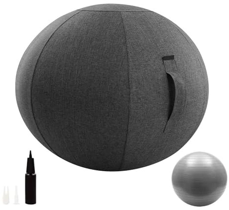 ALSUP Sitzball Für Zuhause & Büro Schwangerschaft,Inkl Pumpe, Gesunde Alternative Zum Stuhl, Bürostuhl Ergonomisch, Mit Bezug,004,45cm