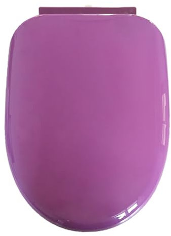 Dazzluxe 16,5-Zoll-Toilettensitz Mit Absenkautomatik, Leiser, Nicht Zuschlagender Toilettendeckel, Einfache Installation Und Freigabe, Leicht Zu Reinigender PP-Toilettensitzbezug,Lila