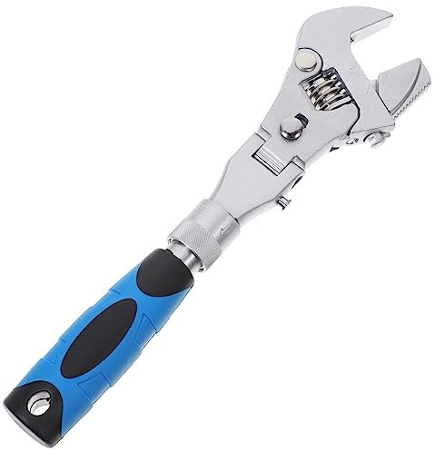 UPKOCH 10-inch 5-in-1 Telescopic Reversible Ratchet Wrench Foldable Flex Head Heavy Duty Portable Repair Tool for Home Maintenance