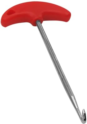 Kisangel Outil de Serrage des Lacets Rouge en Plastique et Métal Poignée Ergonomique Maintien Ferme Usage Facile pour Patins à Roulettes