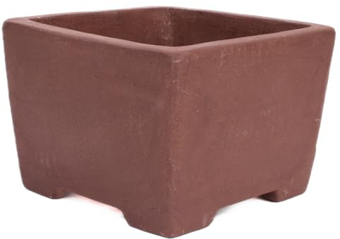 generisch Bonsai - Kaskadenschale 18.5 x 18.5 x 13 cm unglasiert braun 50208