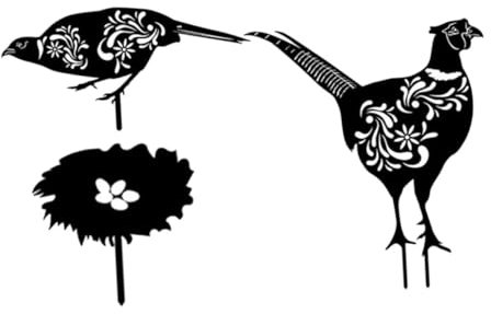 Yardenfun 1satz Dekorative Metall-Pheasant Gartenstecker Teiliges Robustem Für Lebendige Gartendekoration Für Außenbereiche Terrasse Und