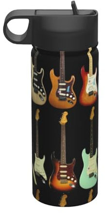 WSHFFILO Bouteille d'eau isotherme avec motif guitare artistique 532 ml
