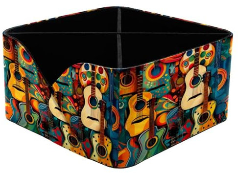 Schreibtisch-Organizer und Zubehör aus Leder mit 4 Fächern, Gitarren-Stifthalter, Fernbedienungshalter, Bürobedarf, Organizer