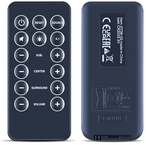 TCNOUMT Telecomando di ricambio compatibile con sistema di altoparlanti surround gaming X TRUST GXT 658 Tytan 5.1