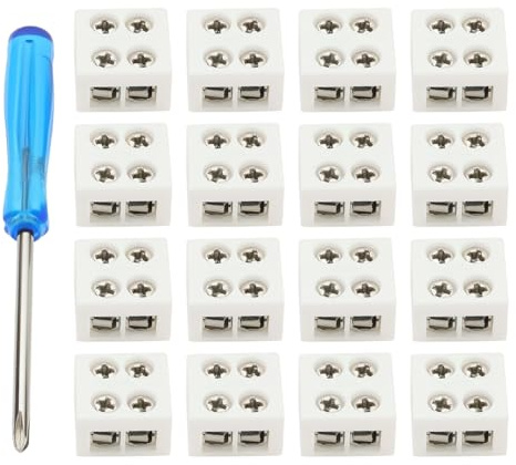VGOL 30 conectores de tira de luces LED de 2 pines de 10 mm de 12,2 x 12,2 x 8 mm para cinta de luz LED de un solo color de 5 a 24 V, incluye destornillador, sin soldadura, conectores de 2 pines
