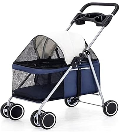 Tragbare Katze - und hunderäder, Kinderwagen (blau)