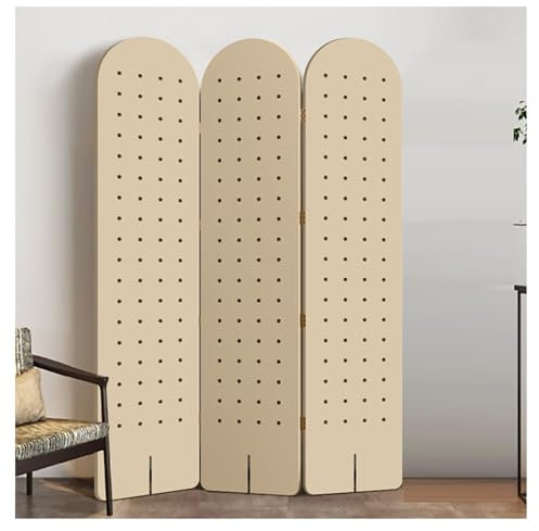 Genérico Estante de Pared de Tablero Perforado, Separador de ambientes de Tablero Perforado, mampara Plegable de Tablero Perforado, mampara de privacidad, Expositor de Tablero Perforado para joyería,