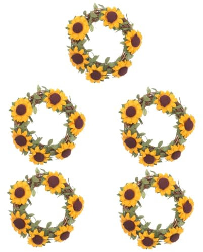 EXCEART 5 Pezzi Decorazione Appesa Alla Di Girasole Ghirlanda All'aperto Ghirlanda Porta Girasole Giorla Di e Decorazione Da Appendere a i Stoffa