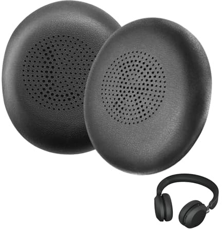Flewdart Cuscinetti di Ricambio per Elite 45h / Evolve2 65 (65MS 65UC USB) / Evolve2 40 (40UC 40MS USB), Cuscinetti Cuffie Auricolari di Ricambio con Morbida Pelle proteica