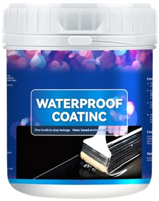Sigillatura impermeabile – gomma liquida, riparazione tetto | Rivestimento multiuso in calcestruzzo con formula ad asciugatura rapida per protezione fughe da parete, copertura resistente alle