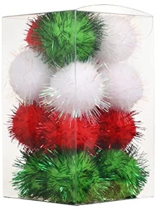 VTIDOBE Kleine Pompons für Katzen, buntes Ballhalsband, Bastel- und Kunstbedarf, bunt, handgefertigt